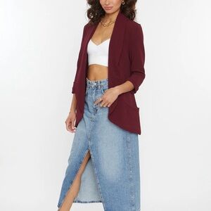 French Mauve Burgundy Blazer